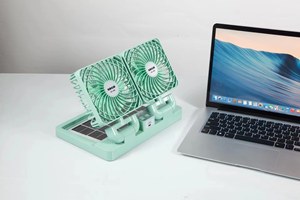 Kipas Angin Dua Kepala Tipe-C Grosir Pabrik Dengan Layar Kecepatan Angin, Kipas Camping Isi Ulang Dengan Lampu - Product Image 6