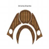 Tapis de pont en mousse EVA imitation teck pour bateau Sea Ray 185 Sport 2012, style SeaDek MarineMat Gatorstep, auto-adhésif