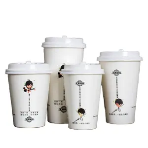 disposable paper cups_pure color paper cups insulated_fancy coffee cups