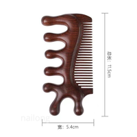 Masseur Gua Sha classique et confortable en bois de santal, peigne de massage pour grattage, outil pour les méridiens, pour les cheveux et usage domestique