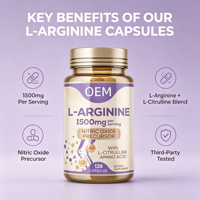 Capsules en vrac OEM 1500mg L-Arginine Citrulline Complexe de précurseur d'oxyde nitrique pour adultes et femmes enceintes souhaitant maintenir une santé optimale