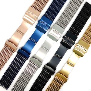 Thickened 4.0mm 18 20 22 24mm Stainless Steel Shark Mesh Charm Watch <b>Strap</b> - Product Image 4