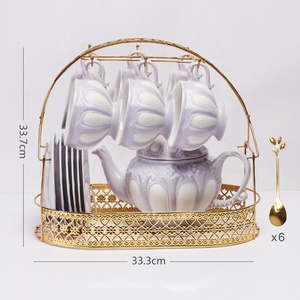 On Sale Direct Sale European Relief Ceramic Coffee <b>Set</b> Portable Blender Coffee <b>Cup</b> - Product Image 6