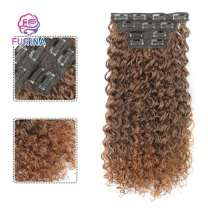 2025 Novel Small Afro Curly Clips en extensiones de cabello 4 piezas 11 Clips 22 PULGADAS 200 G Extensiones de cabello para mujeres negras - Product Image 3