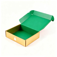 Boîtes d'expédition en carton ondulé personnalisées avec impression jaune, blanc et noir, avec gaufrage et logo