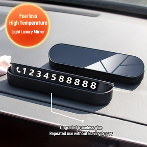 Numero di superficie dello specchio con targa di parcheggio temporanea con targa mobile per interni forniture regalo targa auto - Product Image 2