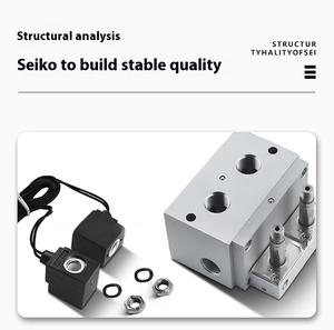 صمام لولبي مخصص 4 اتجاهات 2-موقف G 1/4 2-موقف صمام لولبي عكس رباعي الاتجاه - Product Image 4