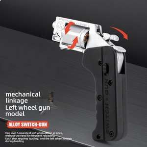 Pistolet Jouet Réaliste en Métal Pliable Éjecteur de Douilles, Tirant des Balles Souples, pour Enfants - Product Image 1