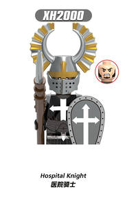 Serie de Caballeros Medievales: Bloques de Construcción de Figuras de Juguete de Caballero Teutónico del Hospital del Corazón de León, Pastor de Batalla - Product Image 4