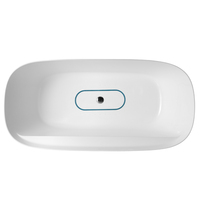Baignoire autoportante moderne en acrylique à immersion profonde avec surface facile à nettoyer et drain de trop-plein pour hôtels et salles de bain résidentielles