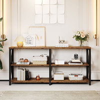Table de canapé console en bois d'entrée moderne de salon avec étagère de rangement