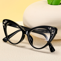 Nouvelle Arrivée Monture de Lunettes Œil de Chat Diamant de Fabricant Luxe Classique Tendance Anti-Lumière Bleue Monture Optique Lunettes de Lecture