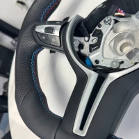 Nouveaux leviers de changement de vitesse en cuir style sport pour volant de BMW Série 3 (E90-E93) - Kit de rétrofit/amélioration