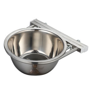 Tigela de Aço Inoxidável Reforçada com Borda Arredondada e Gancho para Pendurar, para Alimentação de Gatos e Cães em Canil, Caixa ou Gaiola - Product Image 2