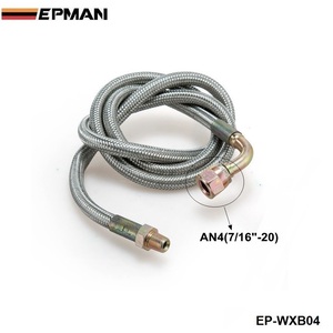 EPMAN Universal trenzado de acero inoxidable 36 "T25/T28 <span class=keywords><strong>Turbo</strong></span> Entrada de aceite línea de alimentación para <span class=keywords><strong>Honda</strong></span> <span class=keywords><strong>CIVIC</strong></span> D15/<span class=keywords><strong>D16</strong></span> EG/EK - Product Image 2