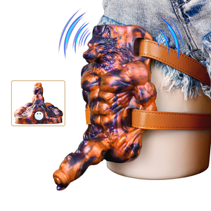 Werewolf-shaped Strapon masturbation Grinder for Lesbian woman Silicone Clitoris <b>Vibration</b> Massager Couple Foreplay Grinding Toy - Product Image 1