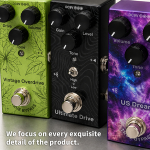 Pedal de Efectos para Guitarra Eléctrica con Impresión UV Personalizada, True Bypass, Efecto Único, Overdrive, Distorsión, Chorus, OEM, ODM - Product Image 3