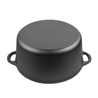 Marmite profonde en fonte émaillée 24 cm, idéale pour ragoûts et soupes, compatible gaz et induction – Meilleure vente