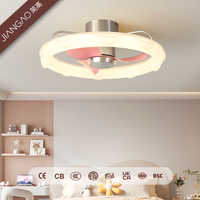 Ventilateur de plafond intelligent à LED pour salle à manger, salon, chambre à coucher, décoratif, 55*20CM, avec éclairage, certifié CE et télécommande pour la maison
