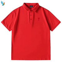 Kaos Polo Pria Bordir Katun 100% Klasik Kasual Lengan Pendek Grosir Kustom