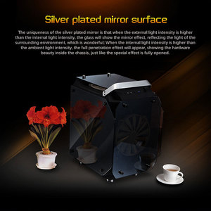 Lovingcool ATX Tower custodia per <span class=keywords><strong>Computer</strong></span> da gioco in vetro temperato a 4 lati Mid Tower <span class=keywords><strong>CPU</strong></span> Cabinet <span class=keywords><strong>Gaming</strong></span> PC RGB custodia Desktop con ventola ARGB - Product Image 5