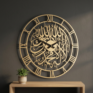Horloge murale moderne en métal, design géométrique abstrait rond, quartz analogique silencieux, décoration de salon - Product Image 4