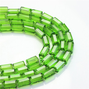 Contas de vidro retangulares para fazer joias, 2x4mm 3x6mm, contas longas quadradas para pulseira, colar, lingotes de cristal, faça você mesmo - Product Image 6