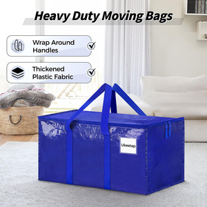 Bolsa organizadora de ropa Ukeetap, bolsa de almacenamiento rectangular azul de gran capacidad con cremallera para ropa y ropa de cama - Product Image 4