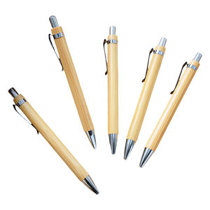 أفضل جودة مخصصة أقلام الخيزران قلم حبر جاف الخيزران مع شعار ليزر مخصص - Product Image 1