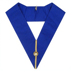 BAHOO EMBROIDERS Collier de défilé maçonnique de Grand Rang - Bordure dorée et qualité brillante, Vêtement liturgique unisexe - Product Image 1