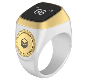 Mehrsprachiger digitaler Tasbeeh 18mm 20mm 22mm Azan Wecker Tasbih Counter Smart Ring islamische Silber ringe muslimische Männer