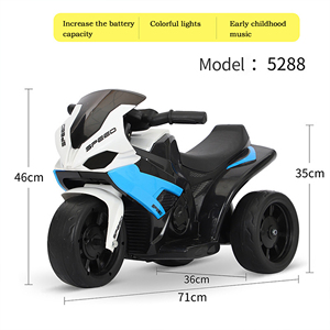 Çocuk Elektrikli Motosiklet Çocuklar İçin Kendi Kendine Sürüş Yapabilen Oyuncak Araba Üç Tekerlekli Elektrikli Motosiklet Akülü Çocuk Arabası - Product Image 4