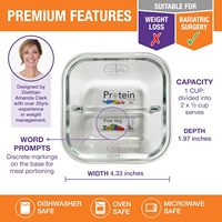 Contenants de préparation de repas bariatriques en verre avec logo personnalisé - Écologiques, compatibles lave-vaisselle et micro-ondes, réutilisables, durables, contrôle des portions