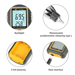 เครื่องวัดการสั่นสะเทือนแบบพกพาไร้สาย Ht-1201 สำหรับทดสอบมอเตอร์ - Product Image 2