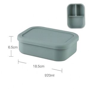 Lonchera Portátil para Niños, Libre de BPA, con 3 Compartimentos, Contenedor de Almacenamiento de Alimentos de Silicona Antiderrames - Product Image 5