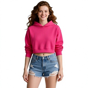 <b>Men</b> Casual Solid Color <b>Hooded</b> Crop <b>Top</b> Pullover Sweatshirt Polyester/Cotton Fleece 250g Knitted ODM Autumn Regular Fit - Product Image 5