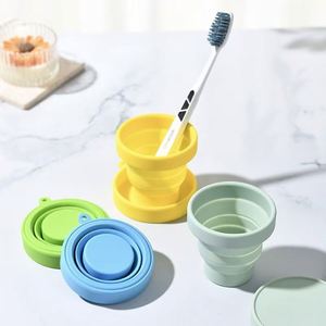 Portable 150ml BPA Free Heat-Resistant Silicone Collapsible Travel Mug Foldable Leakproof Reusable Water <b>Bottle</b> <b>for</b> Outdoor - Product Image 3