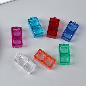 Porte-clés testeur de bouton transparent 2-en-1 DIY pour PC, avec bouton de décompression et interrupteur vierge pour personnalisation de couleur - Product Image 1