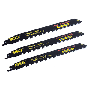 S1543HM Noir 240mm 2TPI Carbure Dents <span class=keywords><strong>Brique</strong></span> Creuse Lames de <span class=keywords><strong>Scie</strong></span> pour <span class=keywords><strong>Scie</strong></span> Alternative - Product Image 1