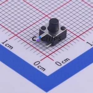 TS-1009B-05026 Tactile Switch Through hole,4.5x4.5mm Switch Single Pole Single Throw Round Button Right Angle Insert 4.5mm - Product Image 1