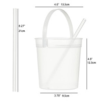 Permen Halloween & Ember Air untuk Anak-Anak Plastik Mini 1L (1000ml) Set 5 buah dengan Pegangan