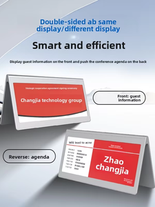BOE mürekkep ekran elektronik duvara monte çift taraflı ekran işareti çok renkli konferans odası adı kartı/numara tabela - Product Image 2