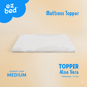 E Z Bed <b>Aloe</b> <b>Vera</b> topper adds medium comfort and high density foam support to refresh existing <b>mattresses</b> for hotels and rentals - Product Image 1