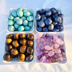 Precio de fábrica Bluk 500G Crystal Tumbled Sodalite Rock Healing Stones Amethyst Tumbled Palm para Fengshui Dec - Product Image 4