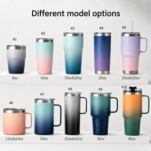 Double Wall Stainless Steel Travel Tumbler Custom Gradient Paint For Car Office Camping <b>Hot</b> Cold <b>Drinks</b> Storage - Product Image 5