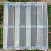 Serre agricole multi-travées sur mesure de 10 m de portée, profilés en aluminium, systèmes de culture hydroponique de tomates, serre en panneaux PC