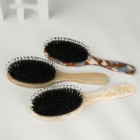 Neue benutzer definierte profession elle Haar kämme Handgemachte Acetat Griff Borste Haar bürste Anti statische ovale Luftkissen Mode für den Salon gebrauch