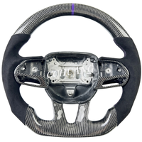 Volant chauffant personnalisé en fibre de carbone pour 2019 2020 2021 2022 2023 2024 Dodge Charger Challenger SRT