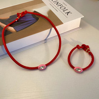 Collier ras-du-cou et bracelet tendance color-block avec pierres précieuses colorées, bijoux au design émail émaillé de niche