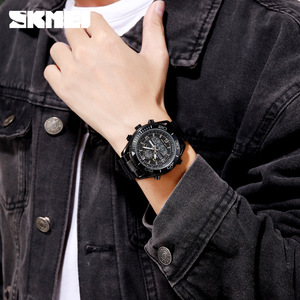 Skmei Digital Watch Men Electronic Luminous Dial Steel Strap 3Bar Water Resistant Chronograph Alarm - Product Image 4